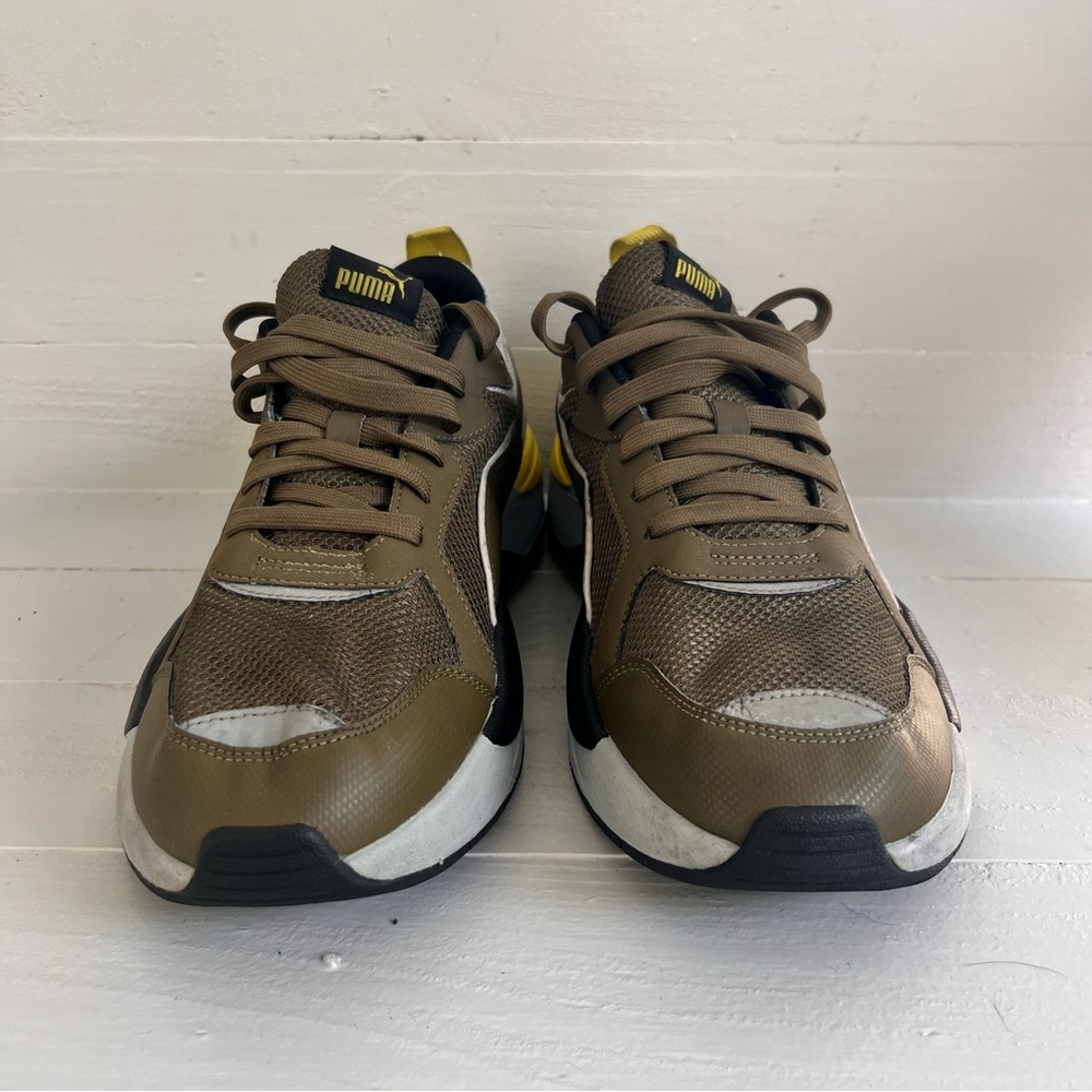 PUMA X-RAY Mesh Men's Sneakers in Dark Olive/High Rise Sz13 - Picture 2 of 8